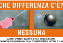 Uso pericoloso dell’alcol etilico denaturato