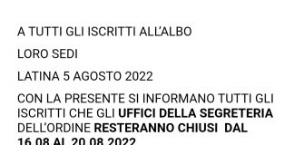 Chiusura uffici della segreteria