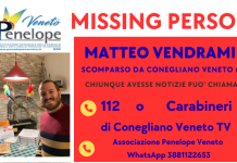 15566 – Segnalazione urgente: persona scomparsa Matteo VENDRAMIN
